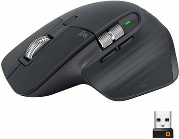 Logitech Mx Master 3 Wireless Mouse Ultrafast Scrolling Use On Any Surface Ergonomic 4000 Dpi Customisation Usb C Bluetooth Usb Apple Mac Ipad Os Microsoft Pc Windows Linux Dark Grey Wireless Hybrid Mouse