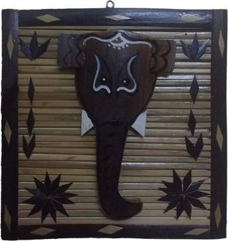 Casakrafts Handcrafted Wall Decor Ganesha Face Mask Showpiece