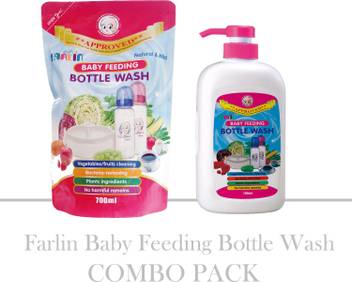 Farlin Baby Feeding Bottle Wash Combo Pack Bottle 700ml Refill Pack 700ml Buy Baby Care Products In India Flipkart Com