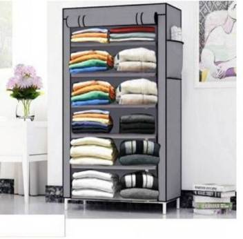 Sasimo 1 Door 6 Shelf Fabric Collapsible Carbon Steel Collapsible Wardrobe Price In India Buy Sasimo 1 Door 6 Shelf Fabric Collapsible Carbon Steel Collapsible Wardrobe Online At Flipkart Com