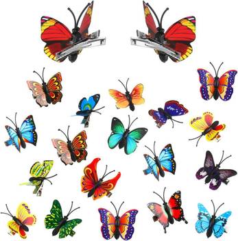 Willbond 48 Pieces Butterfly Hair Clips Forest Photo Butterfly Barrettes Bridal Butterfly Headdress Butterfly Costume Wedding Hair Pins Party Photo Prop And Birthday Christmas Gift 1 57 Inch Hair Clip Price In India