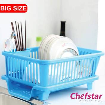 Chefstar Large Sink Set Dish Rack Drainer With Tray For Kitchen Dish Rack Organizers Blue Dish Drainer Kitchen Rack Price In India Buy Chefstar Large Sink Set Dish Rack Drainer With Tray With the vibrant color, it is sure. chefstar large sink set dish rack drainer with tray for kitchen dish rack organizers blue dish drainer kitchen rack