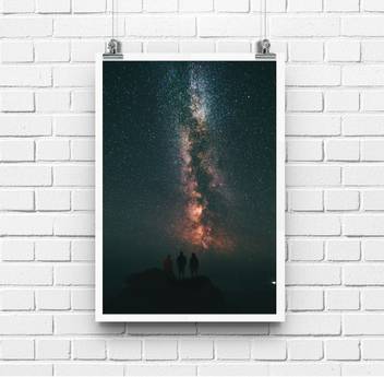 Night Star Sky Wallpaper Portrait Wall Art Picture Poster For Room Home Decor A3 Size 12 In X 18 Inch Paper Print Decorative Abstract Posters In India Buy Art Film