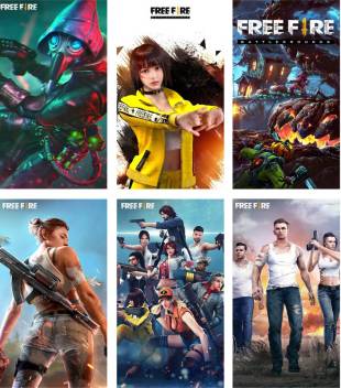 Set Of 6 Free Fire Games Posters Room Wall Posters No Need Of Tape Laminated So Waterproof Paper Print Gaming Posters In India Buy Art Film Design Movie Music Nature And Educational
