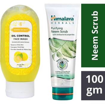 Sheer Secret Oil Control Face Wash 100ml And Himalaya Purifying Neem Scrub 100g Price In India Buy Sheer Secret Oil Control Face Wash 100ml And Himalaya Purifying Neem Scrub 100g Online