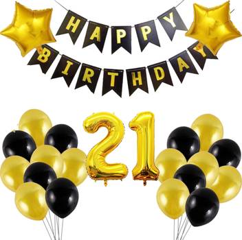 Toyxe 21st Birthday Banner Number Star And Metallic Balloons Price In India Buy Toyxe 21st Birthday Banner Number Star And Metallic Balloons Online At Flipkart Com