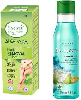 Velvet Glow Hair Removal Cream 25g Oriflame Love Nature Shower Gel Invigorating Coconut Water Melon 250ml Price In India Buy Velvet Glow Hair Removal Cream 25g Oriflame Love Nature