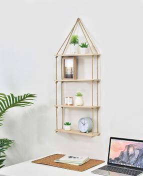 Vah 1 Shelf Pine 4 Tier Wooden Wall Shelf Price In India Buy Vah 1 Shelf Pine 4 Tier Wooden Wall Shelf Online At Flipkart Com
