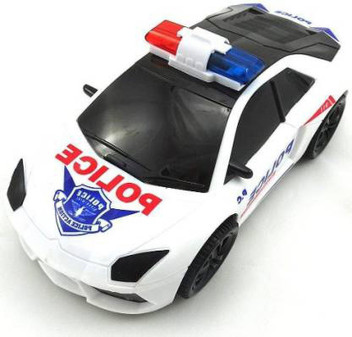 white police car toy