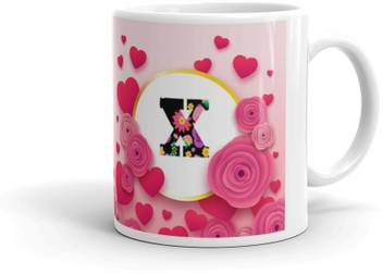 Gift4you Letter Alphabet X Gift For Girlfriend Boyfriend Couples Mom Dad Anniversary Printed White Coffee Cup Unique Cup For Boyfriend Girlfriend Husband Wife To Gift On Birthday Ceramic Coffee Mug Price In India