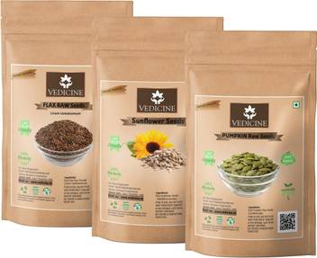 Vedicine Flax Sunflower Pumpkin Seeds With Omega 3 High In Zinc 375gm Seed Price In India Buy Vedicine Flax Sunflower Pumpkin Seeds With Omega 3 High In Zinc 375gm