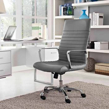 Finch Fox High Back Pu Leatherette Executive House Chair Desk Chair Employee Home Chair Doctors Office Chair In Grey Color Leatherette Office Arm Chair Price In India Buy Finch Fox High Back Pu Leatherette Executive House Chair Desk Chair Employee Home