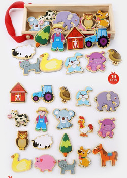 magnetic wooden puzzle