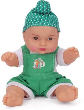 Joy Stories Sardar Baby Boy Doll For Boys Girls Cute Punjabi Baba Doll For Babies Kids Green 26 Cm Height While Standing Sardar Baby Boy Doll For
