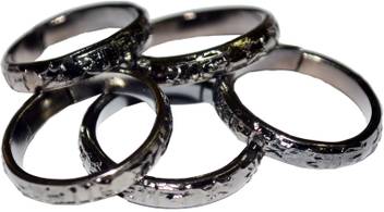 real seed shani dosha niwaran black horse shoe iron ring shani chhalla kale ghode ki naal ki ring set of 5 adjustable iron ring combo pack iron yantra price in india www flipkart com