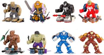 Smart Anime Buy 8pcs Avengers End Game Groot Thanos Spiderman Venom Hulk Hulk Buster Assembling Toys Bricks Action Figure Toy Set Lego Compatible Sy1184 8pcs Avengers End Game Groot