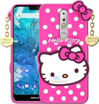 Sunshine Back Cover For Nokia 6 1 Plus Hello Kitty Case 3d Cute Doll Soft Girl Back Cover With Pendant Sunshine Flipkart Com