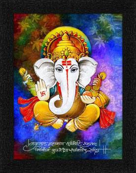 Art Amori Multicolor Ganesha With Ganesh Mantra Painting With Synthetic Frame Digital Reprint 14 Inch X 11 Inch Painting Price In India Buy Art Amori Multicolor Ganesha With Ganesh Mantra Painting Ganpati mantra uses and chanting procedure step by step. flipkart