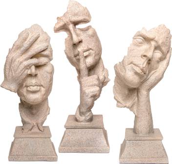 Tied Ribbons Human Face Sculptures Showpieces Creative Traditional
