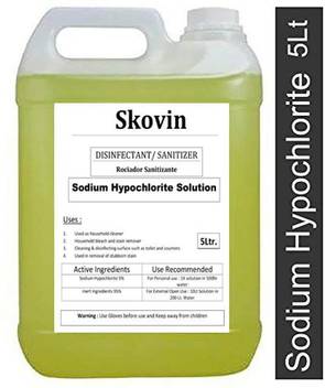 Skovin Sodium Hypochlorite Liquid Solution 5 Sanitizing Disinfect Spray 5ltr Buy Baby Care Products In India Flipkart Com
