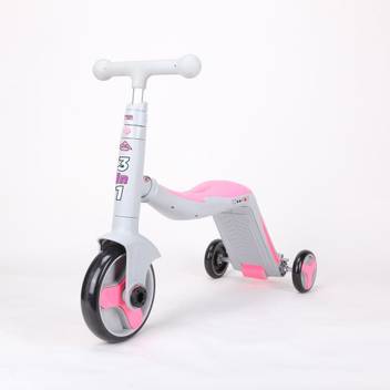 Hsr 3 In 1 Convertible Tricycle Balance Bike Kick Scooter For