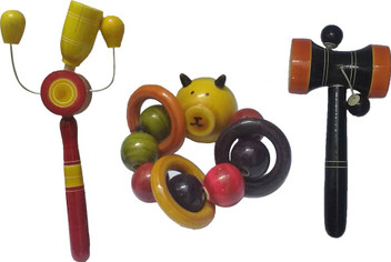 wooden rattle toys