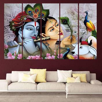 Rajo Beautiful Radha Krishna Wall Framed Digital Painting For Living Room Bedroom Office Hotels Drawing Room Wooden Framed Canvas 24 Inch X 44 Inch Painting Price In India Buy Rajo Beautiful