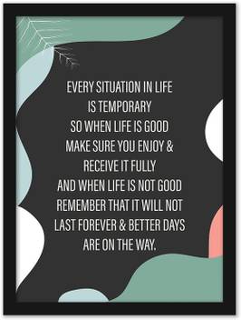 Motivational Quotes Frame For Office Wall School Study Room