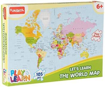 Funskool World Map Puzzles Educational Game World Map Puzzles