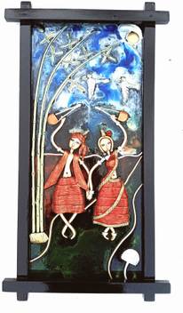 Rupantar Art Works Painting 3d Art Abstract Baul Cuple Interior