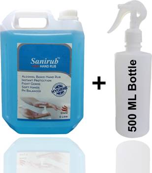 Sanirub Hand Rub Alcohol Sanitizer 500 Ml Spray Bottle Hand Rub