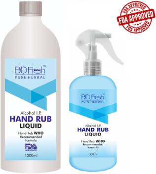 Biofresh Fda Approved Liquid 1litre Spray 500ml Hand Rub Bottle
