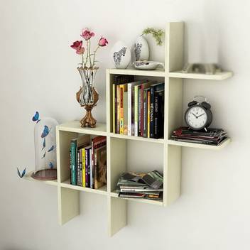 Lamour Art Wall Mounted Wall Shelf Living Room Clapboard Child