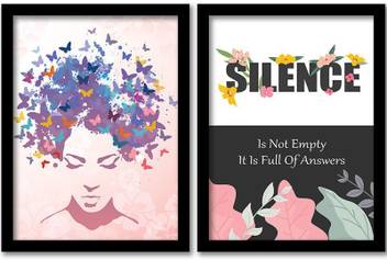 Rainbow Arts Modern Art Silence Is Not Empty Framed Paintings For Home And Office Wall Decor