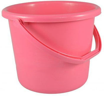 pink plastic bucket