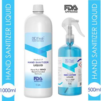 Biofresh Fda Approved 1ltr Liquid 500ml Spray Hand Sanitizer