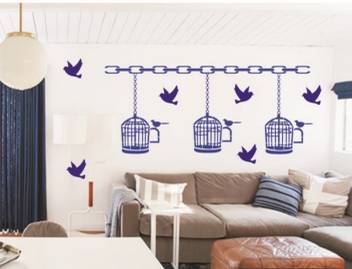 Corazon Reusable Wall Painting Stencil Birds 16 X 24 Inches 40313