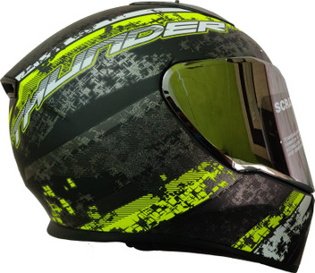 Studds neon green helmet