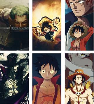 Set Of 6 Wall Poster Of One Piece Anime Poster For Room Paper Print Animation Cartoons Posters In India Buy Art Film Design Movie Music Nature And Educational Paintings Wallpapers