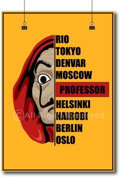 Money Heist I La Casa De Papel I Bella Ciao I Professor I Wall Poster A4 Fine Art Print Peacockride Posters Personalities Posters In India Buy Art Film Design