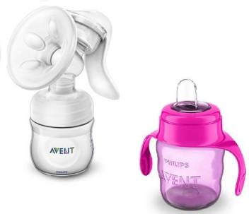 Philips Avent Combo Manual Breast Toddler Spout Cup With Twin