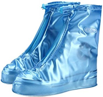 BLUE Plastic Blue Boots Shoe Cover 