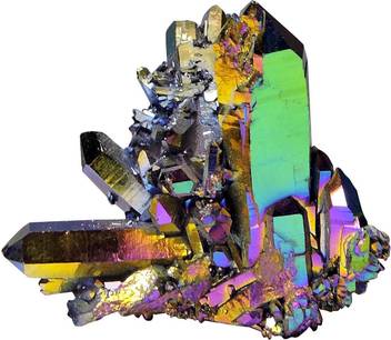Satyamani Rainbow Aura Quartz Regular Asymmetrical Crystal Stone
