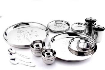 Kitchen Krafts Pack Of 42 Stainless Steel Dinner Set Price In India Buy Kitchen Krafts Pack Of 42 Stainless Steel Dinner Set Online At Flipkart Com