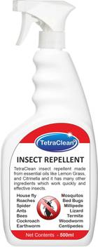Tetraclean Insect Repellent Spray With Lemon Grass And Citronella Oil For Insects Mosquitoes Ants Roaches House Fly Cockroaches And Lizards 500 Ml Buy Baby Care Products In India Flipkart Com