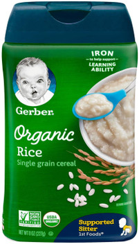 gerber rice cereal supported sitter