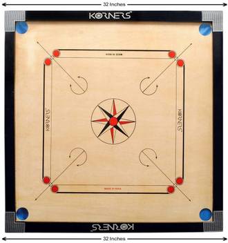 Korners Professional Carrom Board Full Size Board With Coins Striker Powder 4mm 5 Cm Carrom Board Buy Korners Professional Carrom Board Full Size Board With Coins Striker Powder 4mm 5 Cm Carrom Board