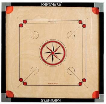 Korners Combo Full Size Carrom Board 32 Inches With Coins