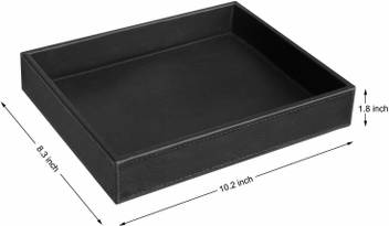Flipkart Com Simranleather 1 Compartments Leather Wood Simran Leather Desktop Storage Organizer Catchall Tray Valet Tray Nightstand Or Dresser Organizer Black 10 2 X 8 4 X 1 8 Inches Simran Leather Desktop Storage