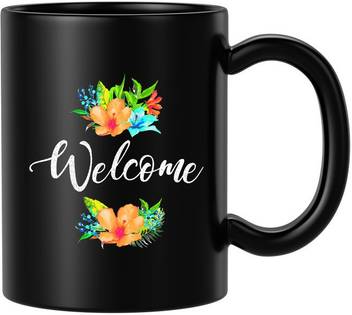 Blissart Welcome Black Best For Thanksgiving 350 Ml Or 10 Oz Ceramic Coffee Mug Price In India Buy Blissart Welcome Black Best For Thanksgiving 350 Ml Or 10 Oz Ceramic Coffee